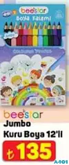 BEESTAR JUMBO KURU BOYA 12'Lİ indirimli fiyat BEESTAR JUMBO KURU BOYA 12'Lİ fiyat ve kampanya bilgisi
